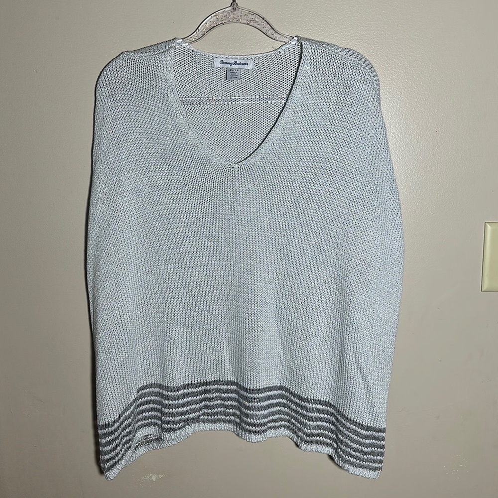 Tommy Bahama Knit Sparkle Sweater Cape Poncho |‎ XL